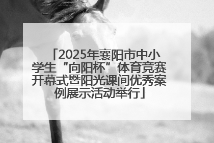 2025年襄阳市中小学生“向阳杯”体育竞赛开幕式暨阳光课间优秀案例展示活动举行