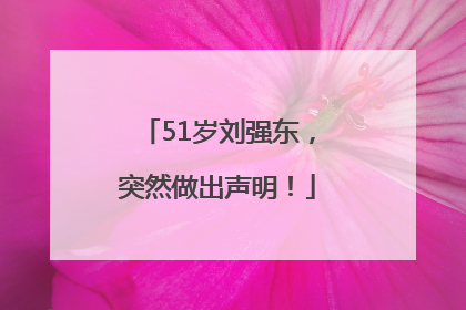 51岁刘强东，突然做出声明！