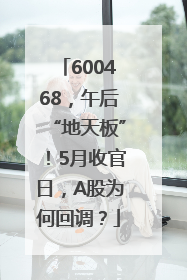 600468，午后“地天板”！5月收官日，A股为何回调？