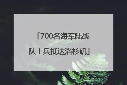 700名海军陆战队士兵抵达洛杉矶