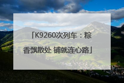 K9260次列车：粽香飘散处 铺就连心路